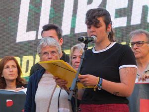 Concentraci&oacute; contra el judici de l'1-O a la pla&ccedil;a de la Independ&egrave;ncia