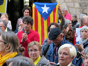 Concentraci&oacute; a la pla&ccedil;a del Vi per la independ&egrave;ncia i la llibertat dels presos pol&iacute;tics