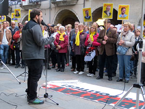 Concentraci&oacute; a la pla&ccedil;a del Vi per la independ&egrave;ncia i la llibertat dels presos pol&iacute;tics