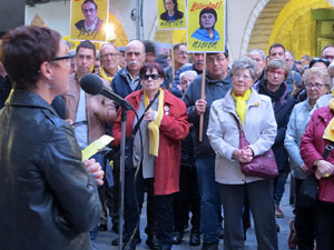 Concentraci&oacute; a la pla&ccedil;a del Vi per la independ&egrave;ncia i la llibertat dels presos pol&iacute;tics