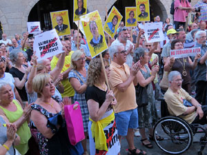 Concentraci&oacute; a la pla&ccedil;a del Vi per la independ&egrave;ncia i la llibertat dels presos pol&iacute;tics