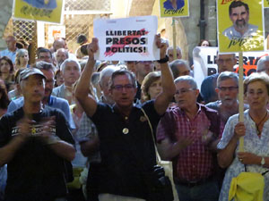 Concentraci&oacute; a la pla&ccedil;a del Vi per la independ&egrave;ncia i la llibertat dels presos pol&iacute;tics