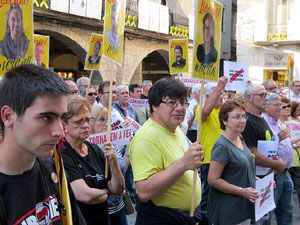 Concentraci&oacute; a la pla&ccedil;a del Vi per la independ&egrave;ncia i la llibertat dels presos pol&iacute;tics