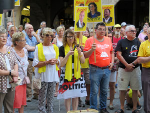 Concentraci&oacute; a la pla&ccedil;a del Vi per la independ&egrave;ncia i la llibertat dels presos pol&iacute;tics