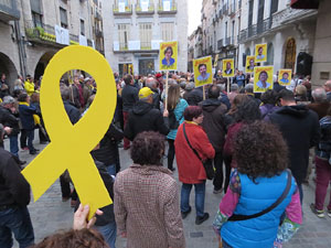 Concentraci&oacute; a la pla&ccedil;a del Vi per la independ&egrave;ncia i la llibertat dels presos pol&iacute;tics