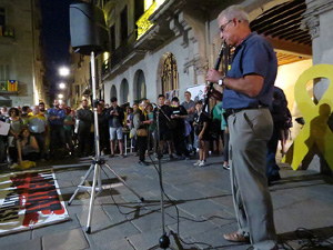 Concentració a la plaça del Vi per la independència i la llibertat dels presos polítics