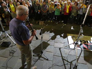 Concentració a la plaça del Vi per la independència i la llibertat dels presos polítics