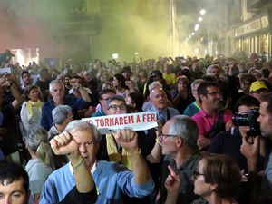 Concentració a la plaça del Vi per la independència i la llibertat dels presos polítics