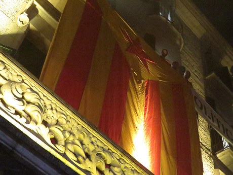 Concentració per la llibertat dels presos polítics a la plaça del Vi