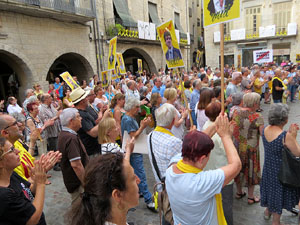 Concentraci&oacute; a la pla&ccedil;a del Vi per la independ&egrave;ncia i la llibertat dels presos pol&iacute;tics