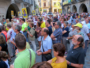 Concentraci&oacute; a la pla&ccedil;a del Vi per la independ&egrave;ncia i la llibertat dels presos pol&iacute;tics