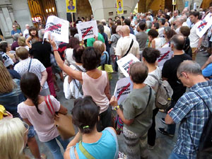 Concentraci&oacute; a la pla&ccedil;a del Vi per la independ&egrave;ncia i la llibertat dels presos pol&iacute;tics