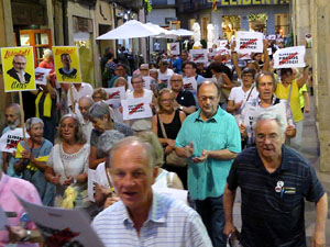 Concentraci&oacute; a la pla&ccedil;a del Vi per la independ&egrave;ncia i la llibertat dels presos pol&iacute;tics