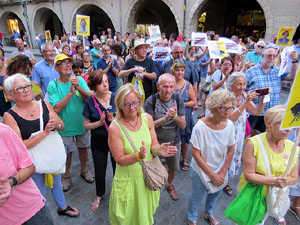 Concentraci&oacute; a la pla&ccedil;a del Vi per la independ&egrave;ncia i la llibertat dels presos pol&iacute;tics