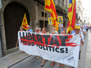 Concentraci&oacute; a la pla&ccedil;a del Vi per la independ&egrave;ncia i la llibertat dels presos pol&iacute;tics