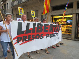 Concentraci&oacute; a la pla&ccedil;a del Vi per la independ&egrave;ncia i la llibertat dels presos pol&iacute;tics