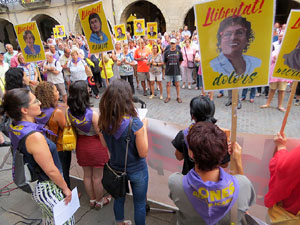 Concentració a la plaça del Vi per la independència i la llibertat dels presos polítics
