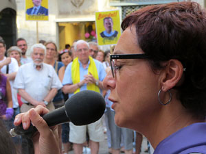 Concentració a la plaça del Vi per la independència i la llibertat dels presos polítics