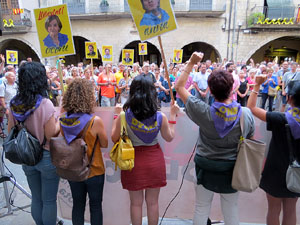 Concentració a la plaça del Vi per la independència i la llibertat dels presos polítics
