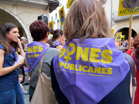 Concentració per la llibertat dels presos polítics a la plaça del Vi
