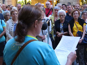 Concentraci&oacute; a la pla&ccedil;a del Vi per la independ&egrave;ncia i la llibertat dels presos pol&iacute;tics