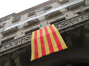 Diada Nacional 2019. Concentraci&oacute; a la pla&ccedil;a del Vi, lectura del manifest i cant de Els Segadors