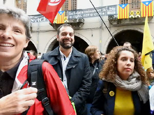 Diada Nacional 2019. Concentraci&oacute; a la pla&ccedil;a del Vi, lectura del manifest i cant de Els Segadors