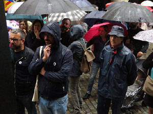 Diada Nacional 2019. Concentraci&oacute; a la pla&ccedil;a del Vi, lectura del manifest i cant de Els Segadors