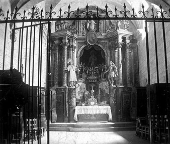 Altar del Pilar de l'església del Carme, destruït durant la Guerra Civil. 1935