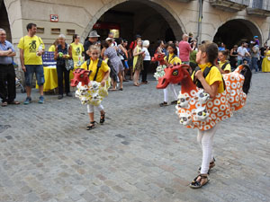 Arribada de la Flama del Canig&oacute; 2019 a la pla&ccedil;a del Vi