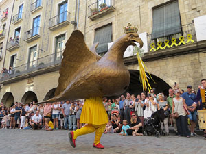 Arribada de la Flama del Canig&oacute; 2019 a la pla&ccedil;a del Vi