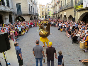 Arribada de la Flama del Canig&oacute; 2019 a la pla&ccedil;a del Vi