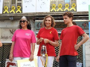 Arribada de la Flama del Canig&oacute; 2019 a la pla&ccedil;a del Vi