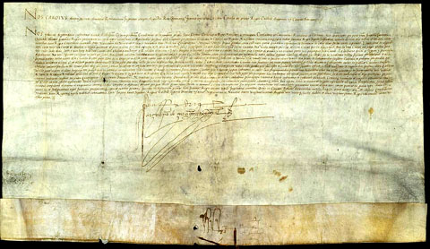 2 d'agost de 1536. Disposició donada per Fabrique de Portugal, arquebisbe de Saragossa, conseller reial i lloctinent general del Principat de Catalunya, en nom del rei Carles I i a petició dels jurats de la ciutat de Girona, per tal que els oficials reials facin complir un privilegi reial donat a Montsó el 19 de desembre de 1533 en el qual estableix que no es pugui vendre peix a cap lloc de fora de la ciutat de Girona llevat de Celrà, Medinyà, Riudellots de la Creu, Sant Gregori, Bescanó, Aiguaviva, Riudellots de la Selva i la capella d’Orriols, sota pena de 50 lliures