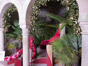 Temps de Flors 2019. Instal·lacions i decoracions florals als diversos espais dels Banys Àrabs