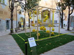 Temps de Flors 2019. Decoraci&oacute; floral del Pati de les Magn&ograve;lies, a la Seu del Govern de la Generalitat de Catalunya a Girona