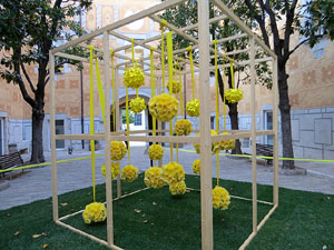 Temps de Flors 2019. Decoraci&oacute; floral del Pati de les Magn&ograve;lies, a la Seu del Govern de la Generalitat de Catalunya a Girona