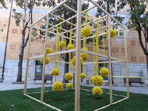 Temps de Flors 2019. Decoraci&oacute; floral del Pati de les Magn&ograve;lies, a la Seu del Govern de la Generalitat de Catalunya a Girona