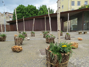 Temps de Flors 2019. Muntatges i instal·lacions florals a la plaça del Pallol