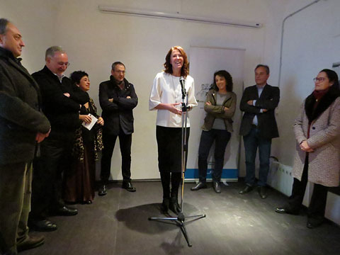 Parlament de l'alcaldessa de Girona, Marta Madrenas, durant la inauguraci&oacute;