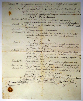 Segona p&agrave;gina dels Estatuts fundacionals del GEiEG. Setembre de 1919