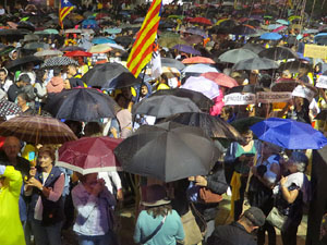 Concentraci&oacute; de rebuig de la sent&egrave;ncia a la pla&ccedil;a de l'U d'octubre de 2017