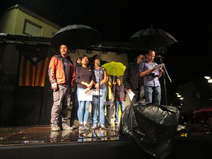 Concentraci&oacute; de rebuig de la sent&egrave;ncia a la pla&ccedil;a de l'U d'octubre de 2017