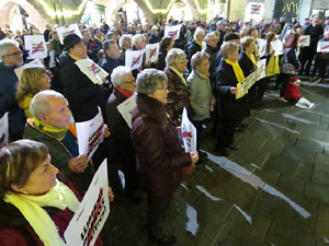 Concentraci&oacute; a la pla&ccedil;a del Vi per la independ&egrave;ncia i la llibertat dels presos pol&iacute;tics