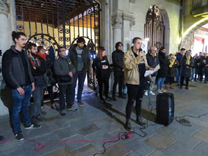 Concentraci&oacute; a la pla&ccedil;a del Vi per la independ&egrave;ncia i la llibertat dels presos pol&iacute;tics