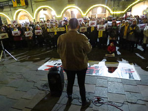 Concentraci&oacute; a la pla&ccedil;a del Vi per la independ&egrave;ncia i la llibertat dels presos pol&iacute;tics