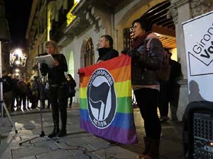 Concentraci&oacute; a la pla&ccedil;a del Vi per la independ&egrave;ncia i la llibertat dels presos pol&iacute;tics