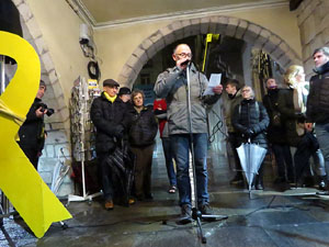 Concentraci&oacute; a la pla&ccedil;a del Vi per la independ&egrave;ncia i la llibertat dels presos pol&iacute;tics