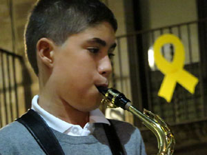 Concentraci&oacute; a la pla&ccedil;a del Vi per la independ&egrave;ncia i la llibertat dels presos pol&iacute;tics