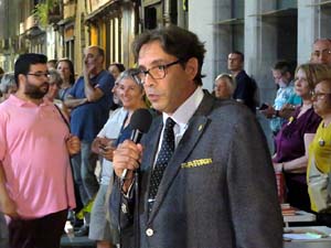 Concentraci&oacute; a la pla&ccedil;a del Vi per la independ&egrave;ncia i la llibertat dels presos pol&iacute;tics